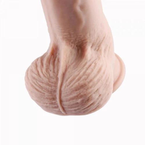 На фото фалоімітатор 11.8″ із вібрацією для секс-машин Hismith Silicone Dildo with Vibe, KlicLok, пульт ДУ
