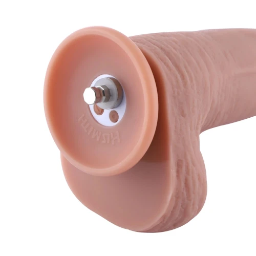 На фото фалоімітатор 11.8″ із вібрацією для секс-машин Hismith Silicone Dildo with Vibe, KlicLok, пульт ДУ