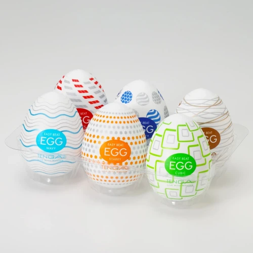 На фото набор яиц мастурбаторов Tenga Egg Variety Pack - Standard (6 шт)