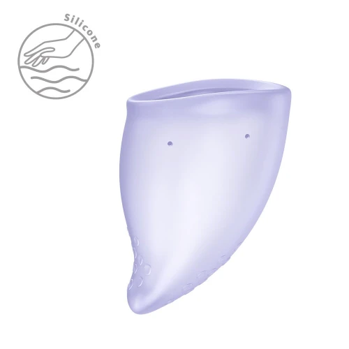 На фото менструальная чаша Fun Factory FUN CUP SIZE A Purple, многоразовая, диаметр 4 см, объем 20 мл