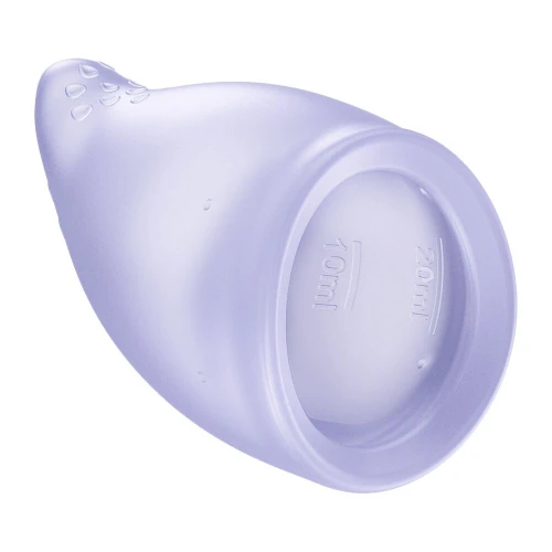 На фото менструальная чаша Fun Factory FUN CUP SIZE A Purple, многоразовая, диаметр 4 см, объем 20 мл