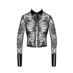 На фото блузу Noir Handmade F377 Noirelle Lace Button-up Shirt S