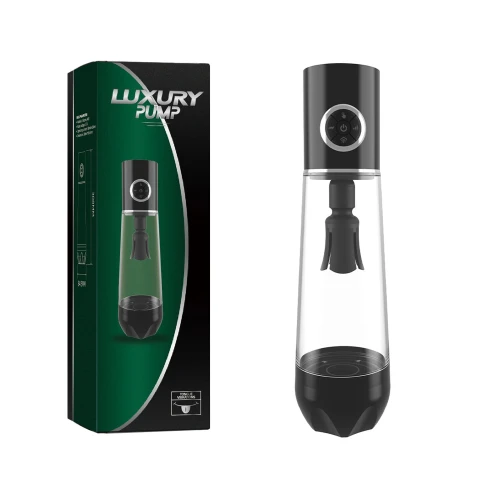 На фото автоматический вакуумный насос Men Powerup Luxury Pump с вибромассажем