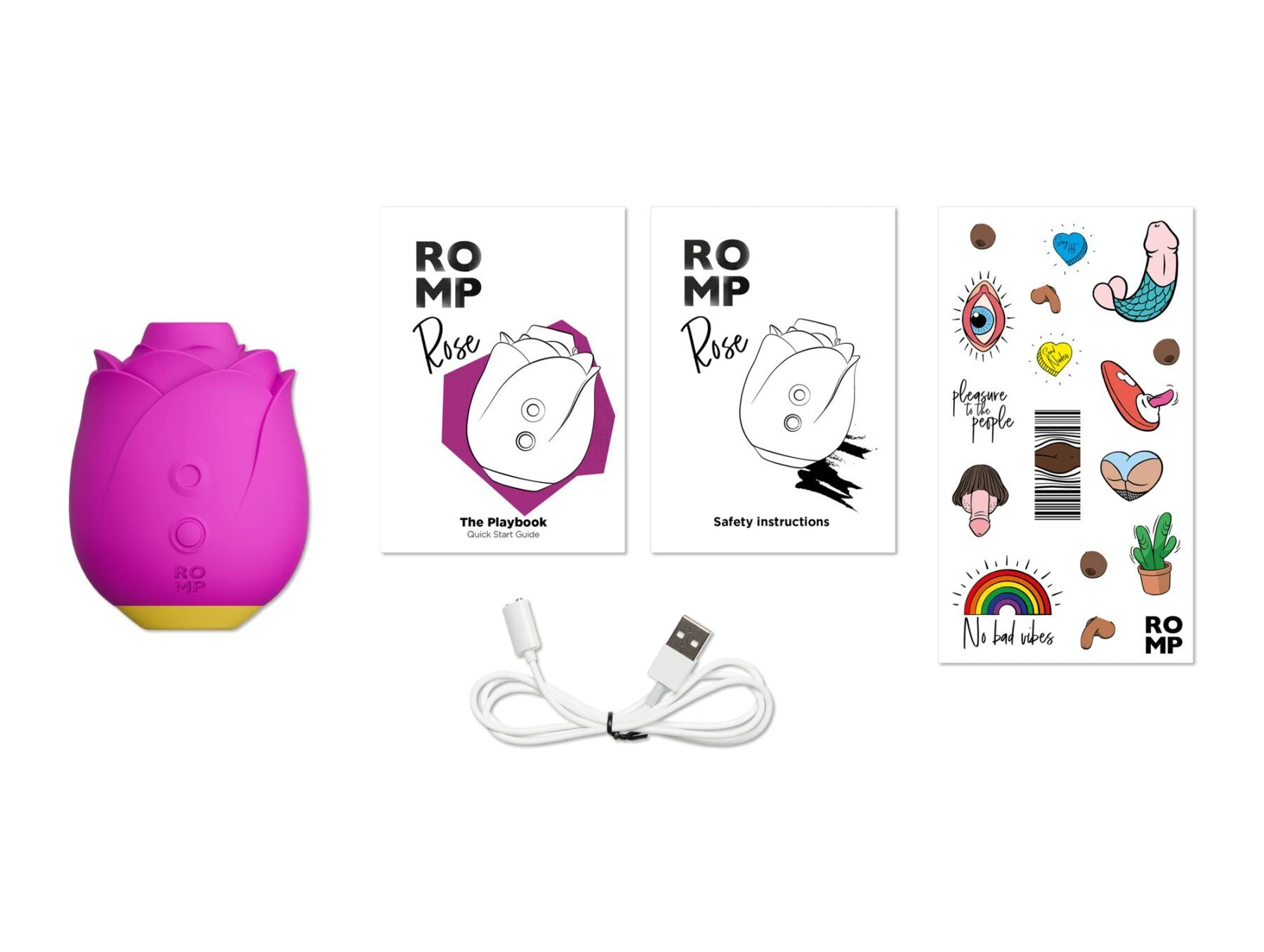 Вакуумный клиторальный стимулятор Romp ROSE (мятая упаковка!!!)