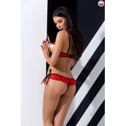 CHERRY SET OpenBra red L/XL - Набор белья с открытым лифом