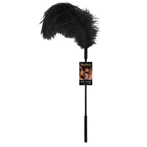 Черное перо страуса Sportsheets Ostrich Tickler
