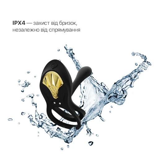 На фото изображено черное эрекционное смарт кольцо Zalo - BAYEK Obsidian Black для мужчин на светлом фоне