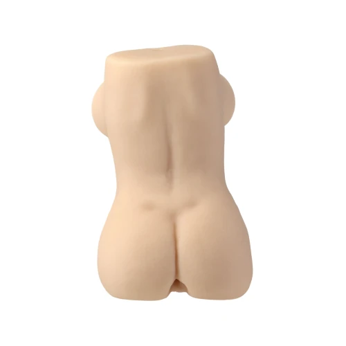 На фото зображено бежевий мастурбатор вагіна з грудьми CutiePies – Secretary Sasha – Vagina & Ass Masturbator для чоловіків на білому тлі