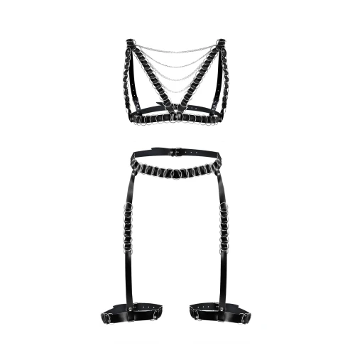 Art of Sex Geneva L-2XL - Сексуальний набір гартери та портупея