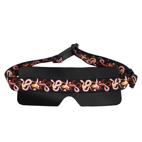 На фото зображено чорний БДСМ набір із візерунками LOCKINK The Flowering Serpent - Bondage Set унісекс на світлому фоні