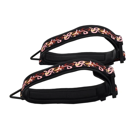 На фото зображено чорний БДСМ набір із візерунками LOCKINK The Flowering Serpent - Bondage Set унісекс на світлому фоні