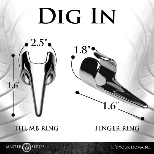 Набор колец с когтями Master Series Five-Piece Sensation Claw Rings - Silver (мятая упаковка!!!)