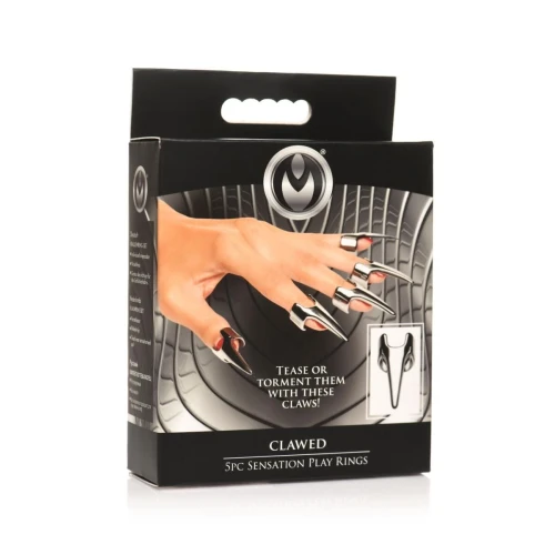 Набор колец с когтями Master Series Five-Piece Sensation Claw Rings - Silver (мятая упаковка!!!)