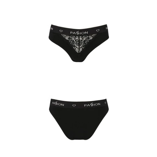 Passion PS001 PANTIES (S) - Трусы с кружевом (Черные)