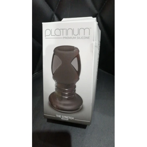 Анальный туннель Doc Johnson Platinum Premium Silicone - The Stretch Medium - Black (мятая упаковка)