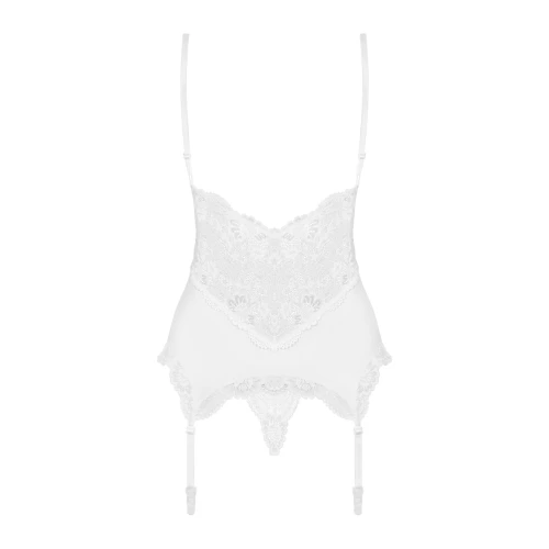 Obsessive 810-COR-2 (S/M) - Білий жіночий корсет