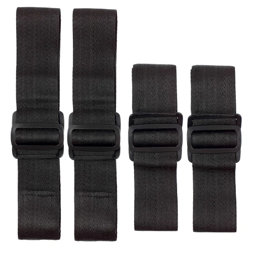 На фото зображено чорний набір для фіксації Art of Sex BDSM Hands to feet Simple унісекс на світлому фоні