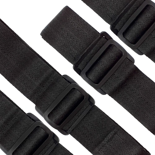 На фото зображено чорний набір для фіксації Art of Sex BDSM Hands to feet Simple унісекс на світлому фоні