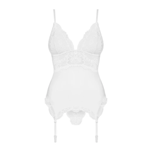 Obsessive 810-COR-2 (L/XL) - Білий жіночий корсет