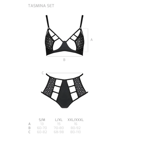 Passion Tasmina SET S/M - Эротический комплект белья на подарок