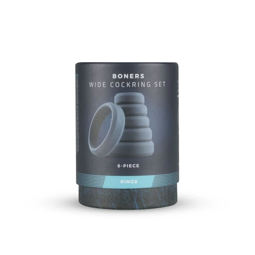 на даному фото Boners 6-Piece Cock Ring Set - Набір кілець на пеніс (6шт)