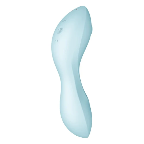 Вакуумный смарт-стимулятор с вибрацией Satisfyer Curvy Trinity 5 (Blue) (порвана упаковка!!!)