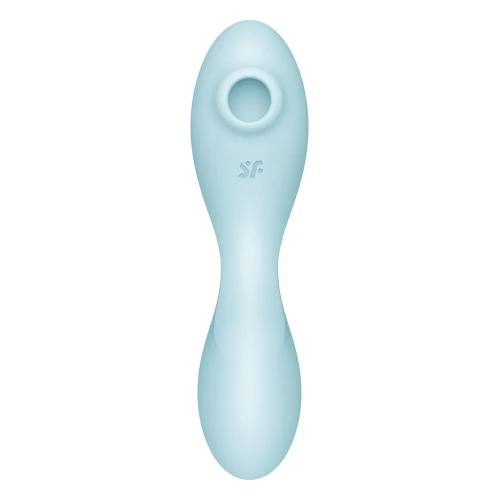 Вакуумный смарт-стимулятор с вибрацией Satisfyer Curvy Trinity 5 (Blue) (порвана упаковка!!!)