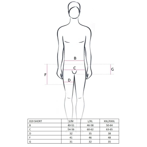 Мужской эротический костюм официанта Passion 019 SHORT red S/M, шорты и бабочка