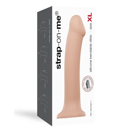 Strap-On-Me Dual Density Dildo Flesh XL - Гибкая насадка для страпона