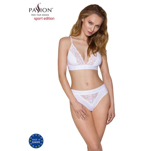 Passion PS001 TOP (S) - Эластичный топ с кружевом (Белый)