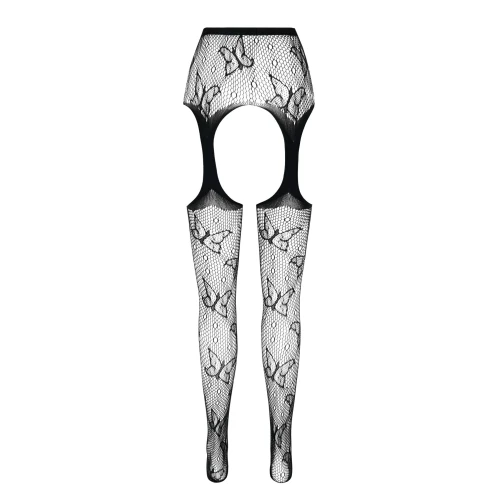 Passion ECO S001 black - Еротичні колготки-бодістокінг