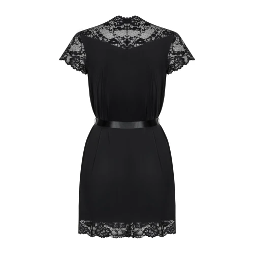 Obsessive 810-PEI-1 (S/M) - Черная сексуальная сорочка