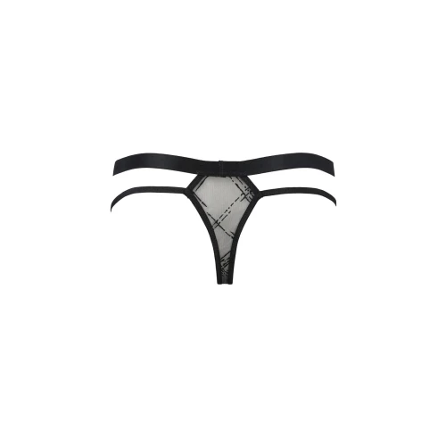 Passion 029 XXL/XXXL - Чоловічі труси напівпрозорі THONG COLLIN black