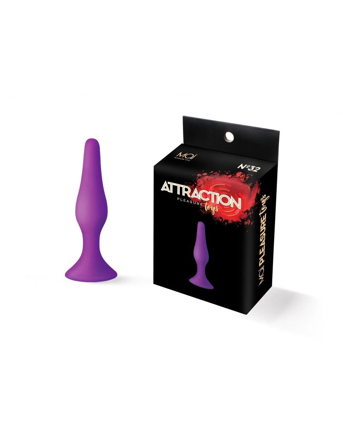 MAI Attraction Toys №32 Purple — Анальная пробка на присоске фиолетового цвета