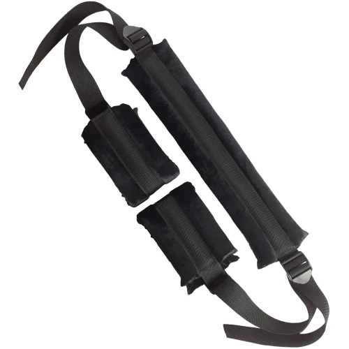 На фото изображен черный набор для фиксации Art of Sex BDSM Bondage Bad Girl Simple унисекс на светлом фоне