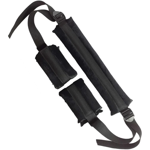 На фото изображен черный набор для фиксации Art of Sex BDSM Bondage Bad Girl Simple унисекс на светлом фоне