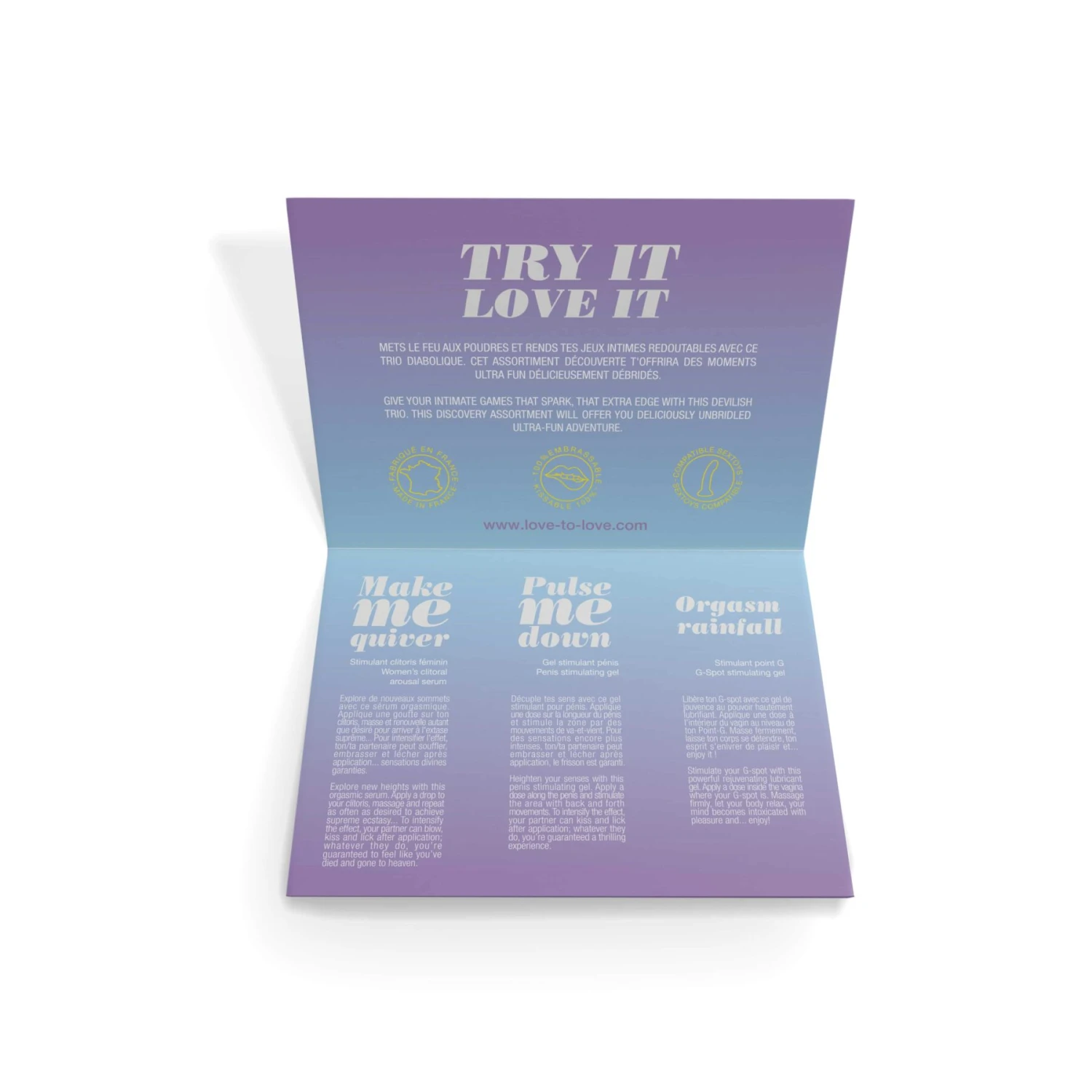 Набор пробников стимуляторов для пар Love To Love Spark Bliss 3 х 2 мл