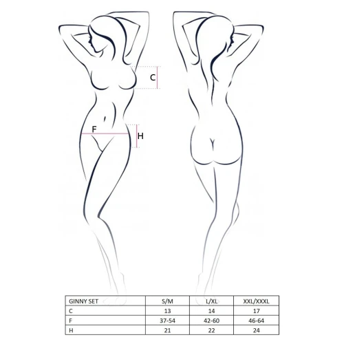 GINNY SET red L/XL - Секс-костюм для ролевых игр