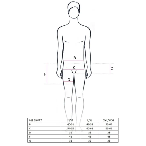 Мужской эротический костюм официанта Passion 019 SHORT red XXL/XXXL, шорты и бабочка