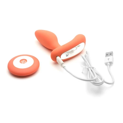 KissToy Gordon Orange — Анальный стимулятор с гибкой кожей и пультом управления