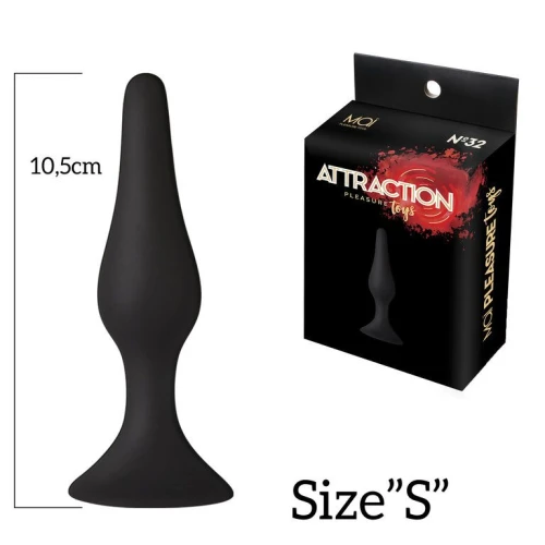 MAI Attraction Toys №32 Black — Анальная пробка на присоске