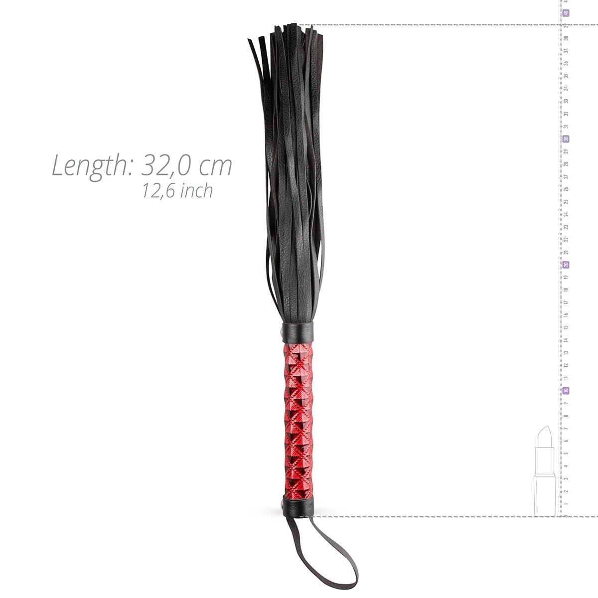 Whipped - Beat It Flogger - Red - Черно-красная плеть-флогер