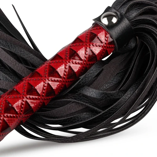 Whipped - Beat It Flogger - Red - Черно-красная плеть-флогер