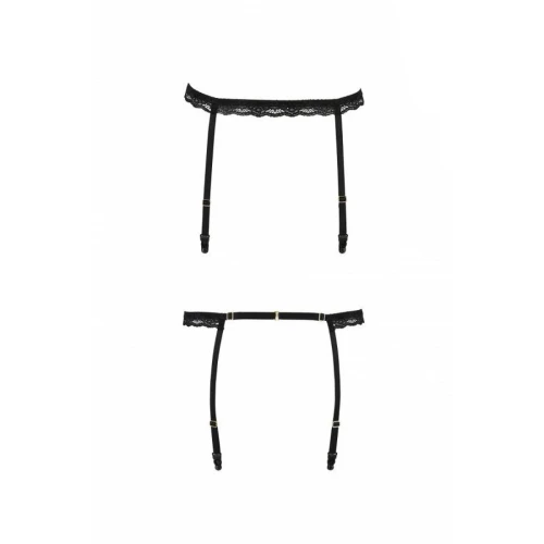 Пояс-стрепы для чулок SHELLY GARTER BELT black XXL/XXXL - Passion Exclusive