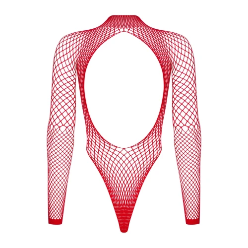 Obsessive B126 red XL/XXL - Красное боди сетка