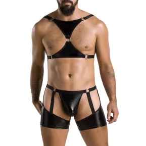 Passion 047 L/XL -  SET ARON black - Секс комплект мужского нижнего белья