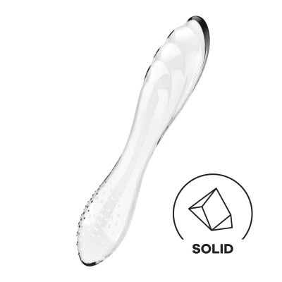 Satisfyer Dazzling Crystal 1 - Скляне ділдо для подвійного задоволення