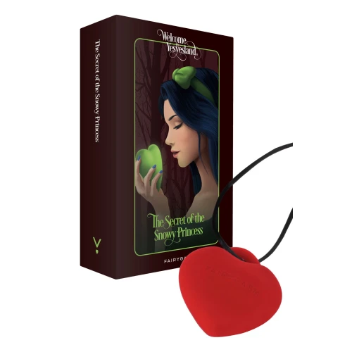 FairyGasm PleasureStone red - Вібратор серце з ланцюжком