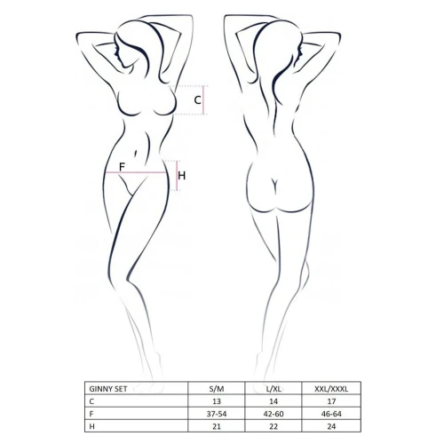 GINNY SET red XXL/XXXL - Секс-костюм для ролевых игр