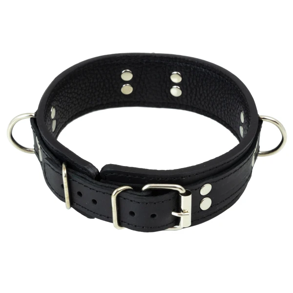 LOVECRAFT — Ошейник черный из натуральной кожи размер S
